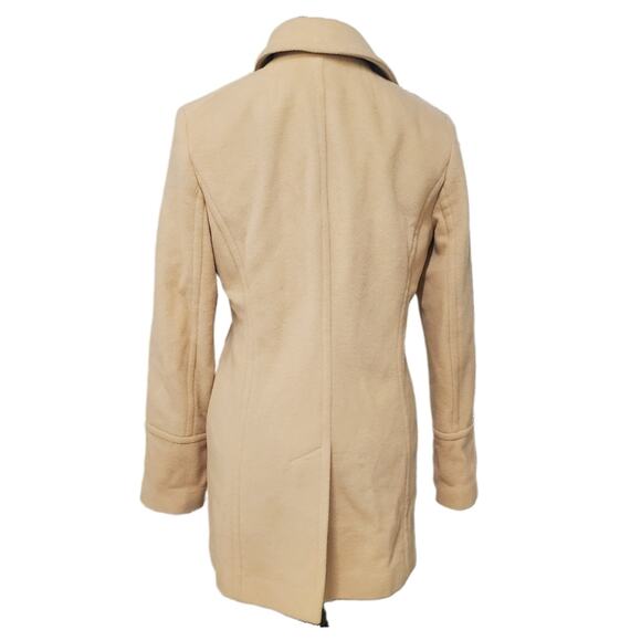 Marvin Richards Cashmere wool blend Oatmeal button front coat S Small - Picture 2 of 4
